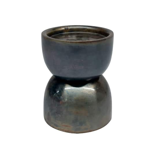 Dark Iridescent Metal Pillar Candle Holder by Ashland